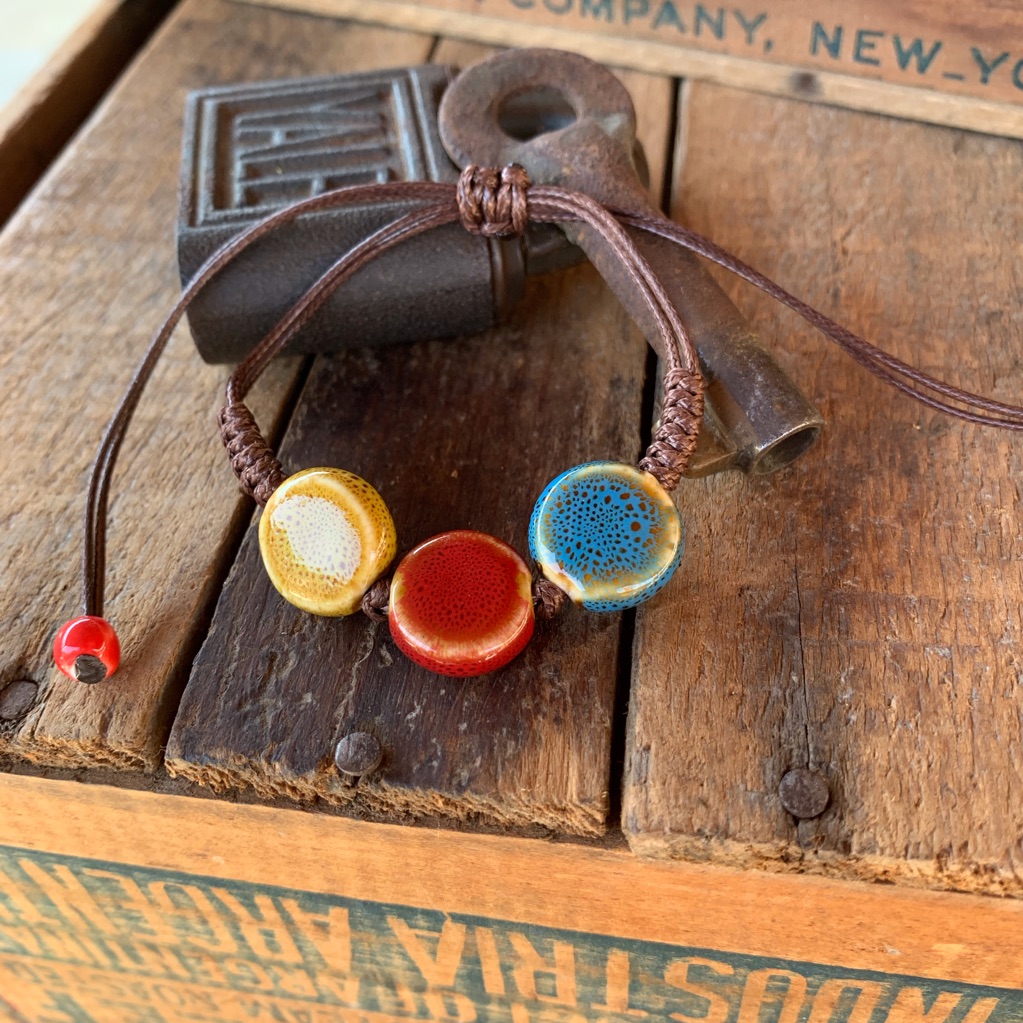 Boho Ceramic Bead Bracelet/Bracelet